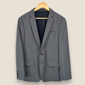 J. Crew Ludlow Traveler Slim Fit Suit Jacket Men 38S Gray Tollegno Italian wool